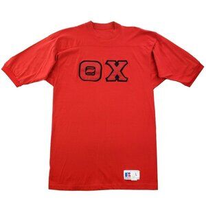 Theta Chi Vintage T-Shirt Frat Jersey Style OX Russell Athletic 80s/90s Large